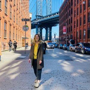 Yellow oversized cotton blouse